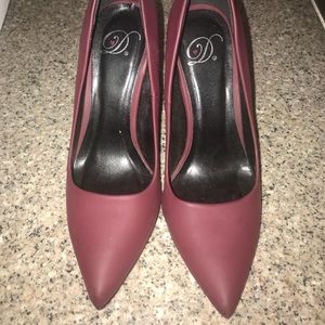 Burgundy High Heels
